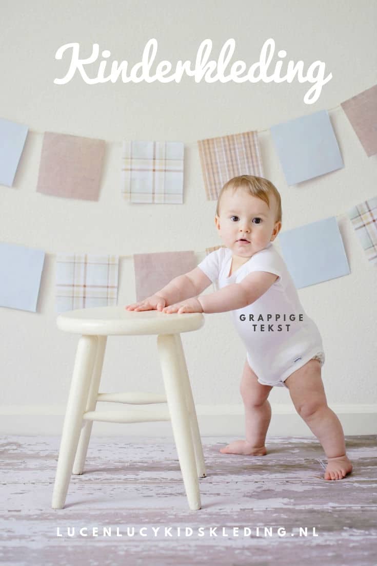 Kinderkleding met een grappige tekst